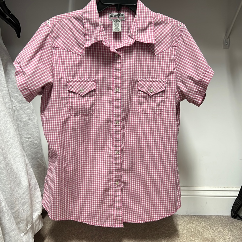 Wrangler Women’s Button Up Short Sleeve Shirt Size XL